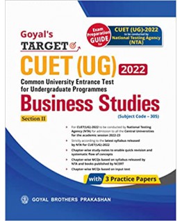 Goyal Target CUET (UG) Business Studies (Section - 2) 2022